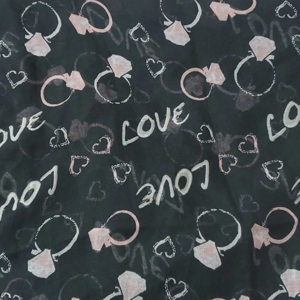 Sears black Love&Rings scarf New